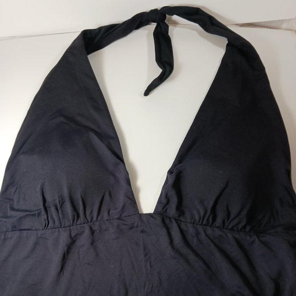 BluMoss Luxury One-Piece Swimwear Villa Classic Halter Maillot Navy Size Small - Picture 5 of 15